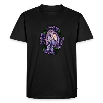Sirène Violet - T-shirt Premium bio Homme - noir - Devant - Nico (187cm)