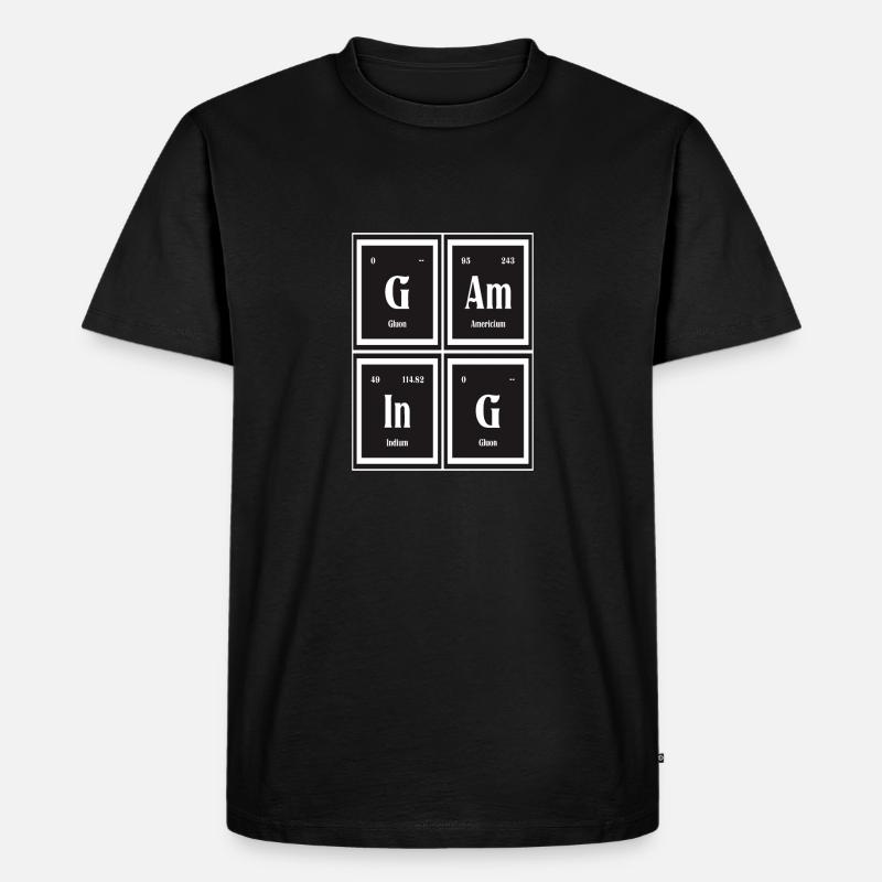 Gaming-| Periodensystem der Elemente - Männer Premium Bio T-Shirt - Schwarz