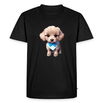 Caniche Chien Amour Chien Propriétaire Caniche Chiot Chien Chiot Chiot - T-shirt Premium bio Homme - noir - Devant - Nico (187cm)