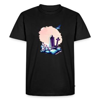 Abandoned grave - Men's Premium Organic T-Shirt - black - Front - Nico (187cm)