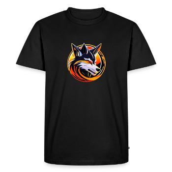 Wolf - Men's Premium Organic T-Shirt - black - Front - Nico (187cm)