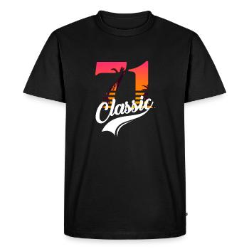 Vintage 1971-71st Birthday - Men's Premium Organic T-Shirt - black - Front - Nico (187cm)