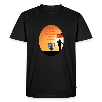Veterans, veterans, armistice. - Men's Premium Organic T-Shirt - black - Front - Nico (187cm)