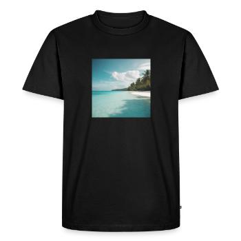 Paradis tropical - T-shirt Premium bio Homme - noir - Devant - Nico (187cm)