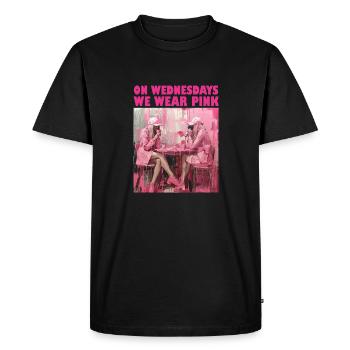 Le mercredi, nous portons du rose - T-shirt Premium bio Homme - noir - Devant - Nico (187cm)