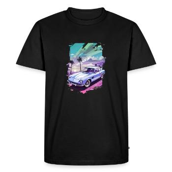 Los Angeles, États-Unis, Amérique, Californie, MIA, Retro - T-shirt Premium bio Homme - noir - Devant - Nico (187cm)