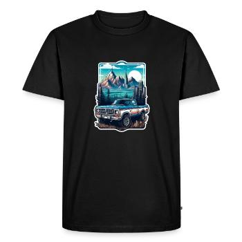 Vintage American and Sports Car - Men's Premium Organic T-Shirt - black - Front - Nico (187cm)