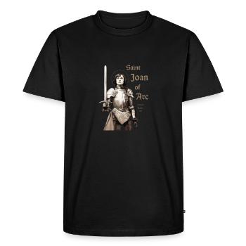 Sainte Jeanne d’Arc - T-shirt Premium bio Homme - noir - Devant - Nico (187cm)