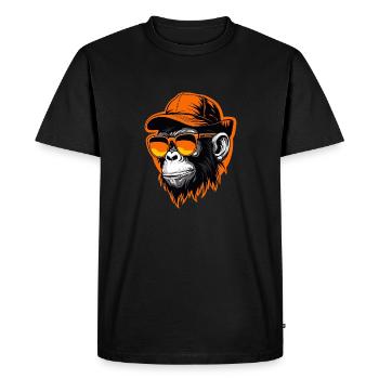 Cool Hip Hop Monkey – Streetwear Style Design 2 - Men's Premium Organic T-Shirt - black - Front - Nico (187cm)