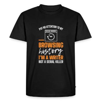 Auteur - T-shirt Premium bio Homme - noir - Devant - Nico (187cm)