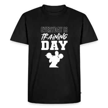 Fitness - Men's Premium Organic T-Shirt - black - Front - Nico (187cm)