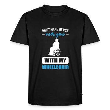 Fauteuil roulant - T-shirt Premium bio Homme - noir - Devant - Nico (187cm)
