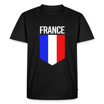 France - T-shirt Premium bio Homme - noir - Devant - Nico (187cm)
