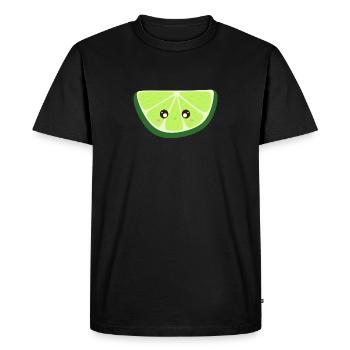 chaux kawaii - T-shirt Premium bio Homme - noir - Devant - Nico (187cm)
