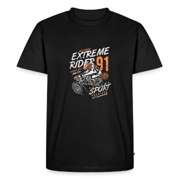 Extreme Rider - T-shirt Premium bio Homme - noir - Devant - Nico (187cm)