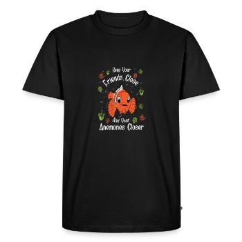 Clownfish poisson mot mot jeu. - T-shirt Premium bio Homme - noir - Devant - Nico (187cm)
