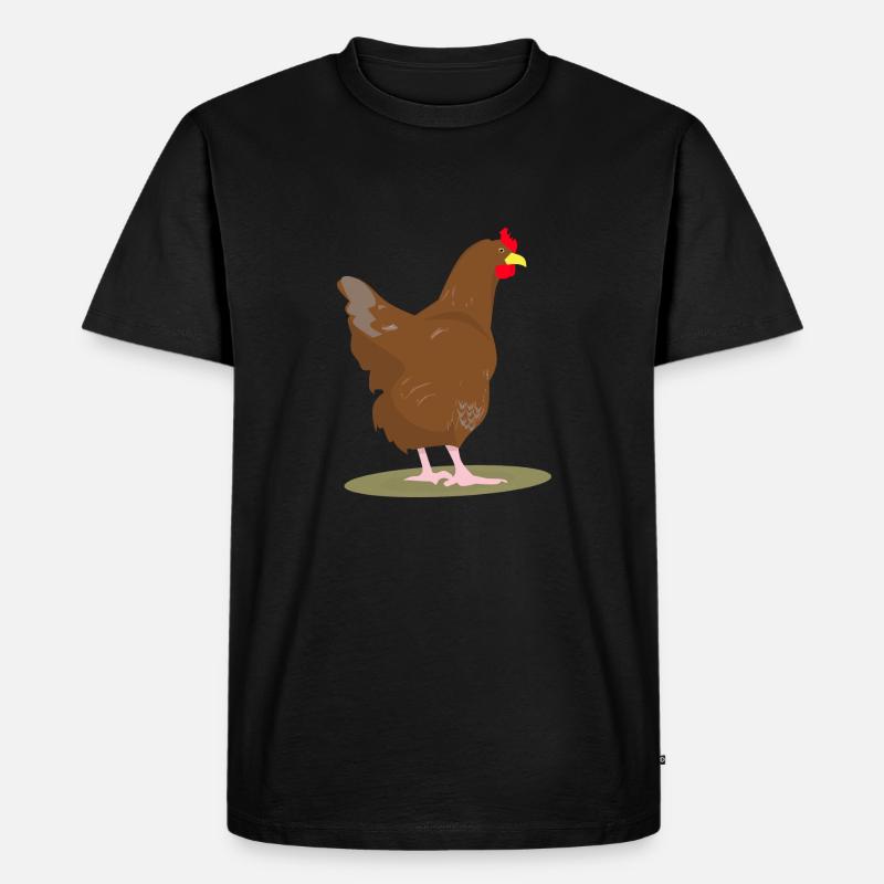 HUHN - HAHN - EIER - Männer Premium Bio T-Shirt - Schwarz