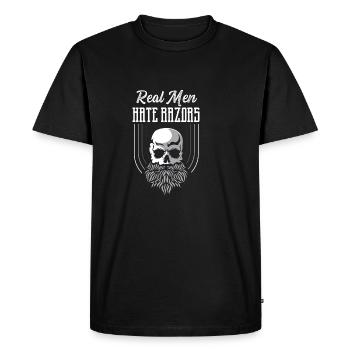 Chapeaux Razor Barber Cadeau - T-shirt Premium bio Homme - noir - Devant - Nico (187cm)