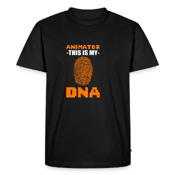 Mon cadeau de cinéaste ADN - T-shirt Premium bio Homme - noir - Devant - Nico (187cm)