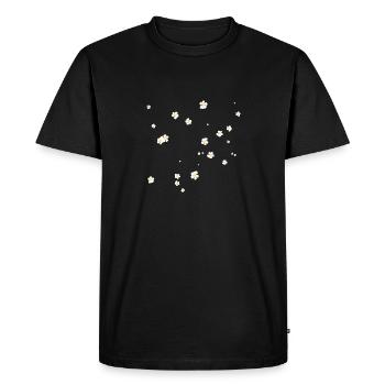 flower chamomile nice gift - Men's Premium Organic T-Shirt - black - Front - Nico (187cm)