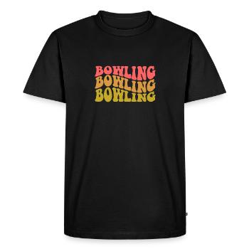 Bowling - T-shirt Premium bio Homme - noir - Devant - Nico (187cm)
