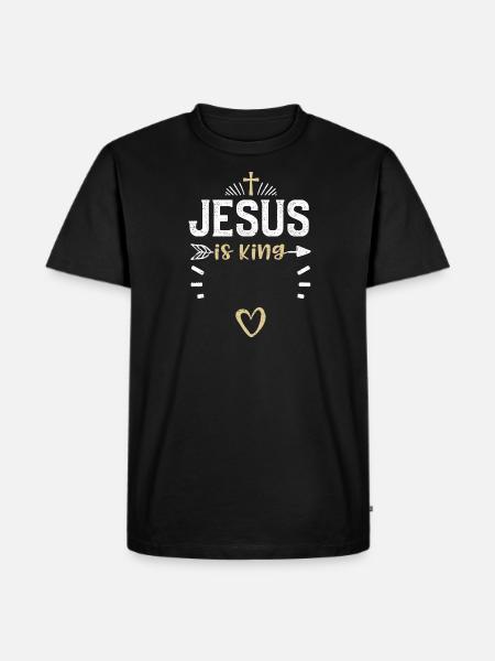 Jesus is King - Jesus - Men's Premium Organic T-Shirt - black