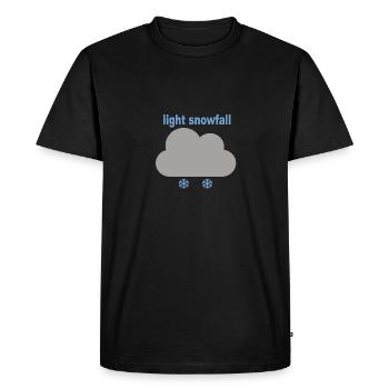 Légères chutes de neige - T-shirt Premium bio Homme - noir - Devant - Nico (187cm)