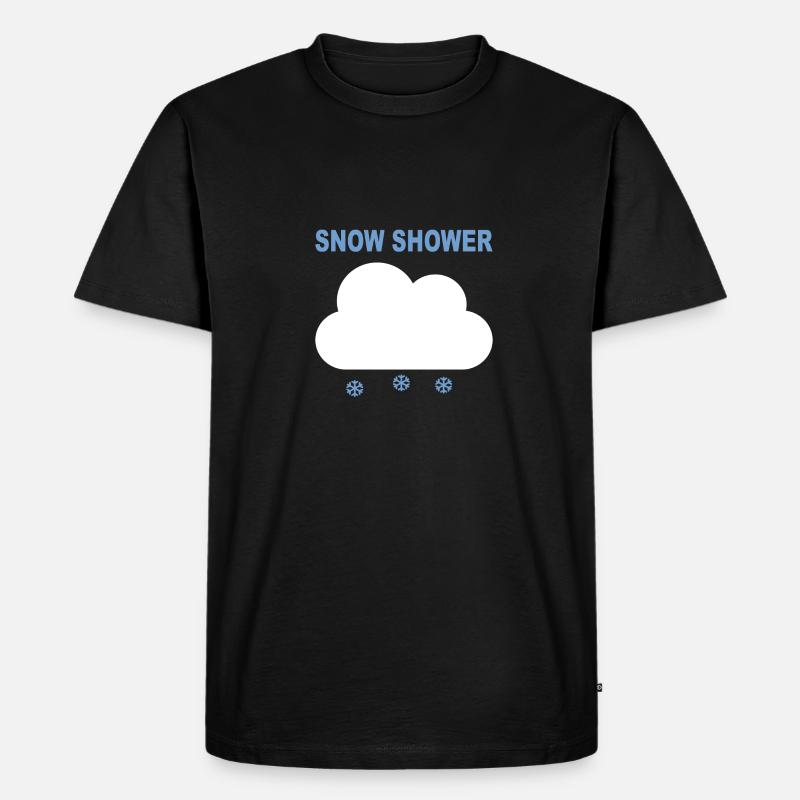 SNOW SHOWER - Männer Premium Bio T-Shirt - Schwarz