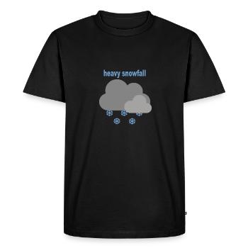 Fortes chutes de neige - T-shirt Premium bio Homme - noir - Devant - Nico (187cm)