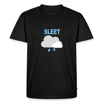 SLEET - Graupel - T-shirt Premium bio Homme - noir - Devant - Nico (187cm)