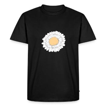 Fleur blanche - T-shirt Premium bio Homme - noir - Devant - Nico (187cm)