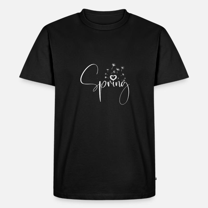 Spring - Männer Premium Bio T-Shirt - Schwarz