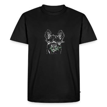 Lama, Alpaga - T-shirt Premium bio Homme - noir - Devant - Nico (187cm)
