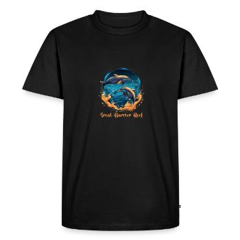 Grands dauphins de la barrière de corail - T-shirt Premium bio Homme - noir - Devant - Nico (187cm)