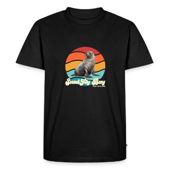 Sandfly Bay Nouvelle-Zélande - T-shirt Premium bio Homme - noir - Devant - Nico (187cm)