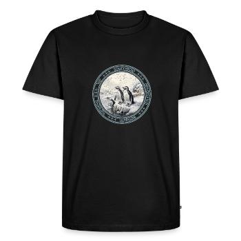 Glace de manchot antarctique du pôle Sud - T-shirt Premium bio Homme - noir - Devant - Nico (187cm)