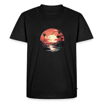 Lonely Island - Men's Premium Organic T-Shirt - black - Front - Nico (187cm)
