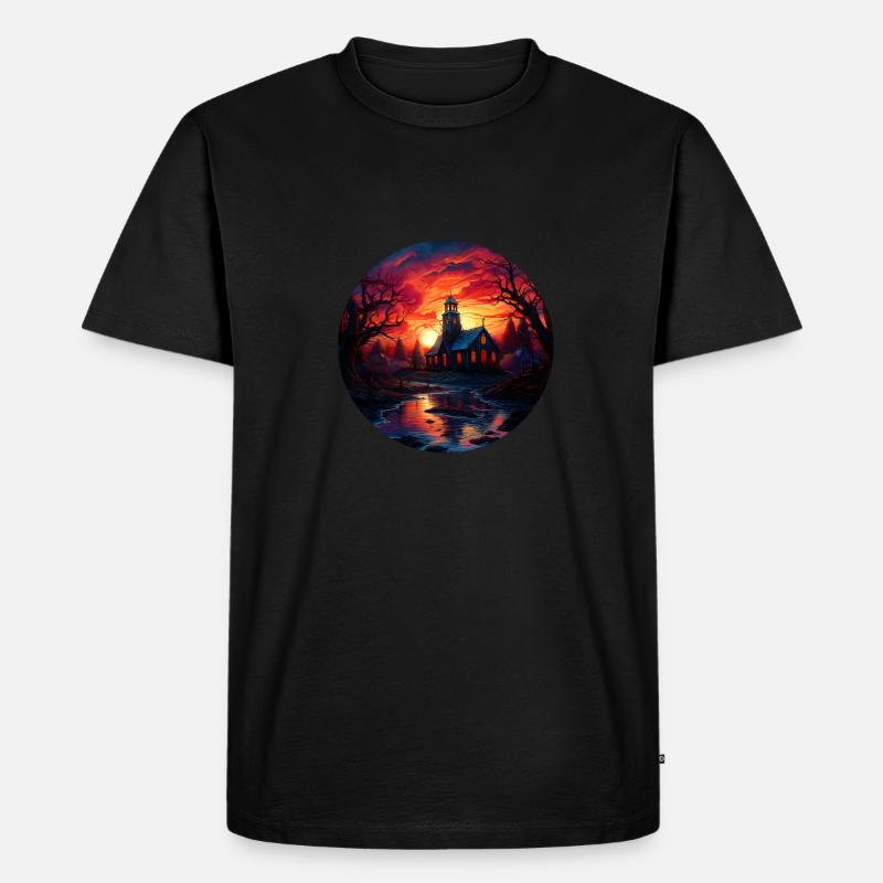 phantastic sundowner - Männer Premium Bio T-Shirt - Schwarz