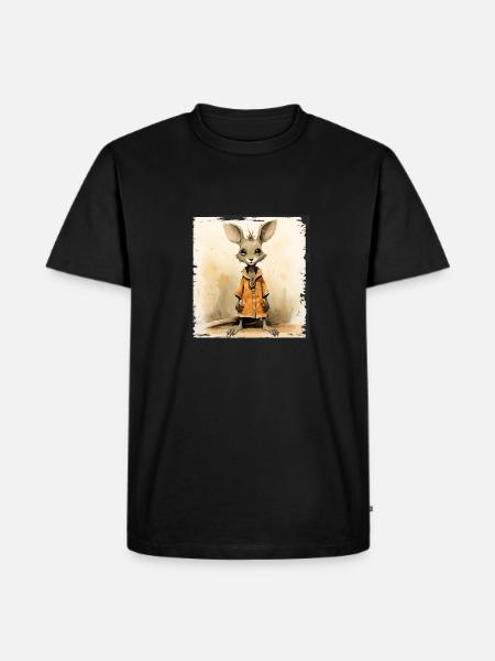 cute kangaroo - Men's Premium Organic T-Shirt - black