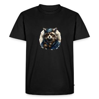 Steampunk Trashpanda - T-shirt Premium bio Homme - noir - Devant - Nico (187cm)