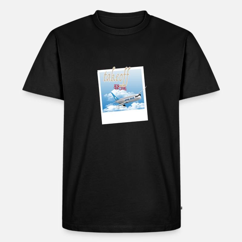 Abheben - Männer Premium Bio T-Shirt - Schwarz