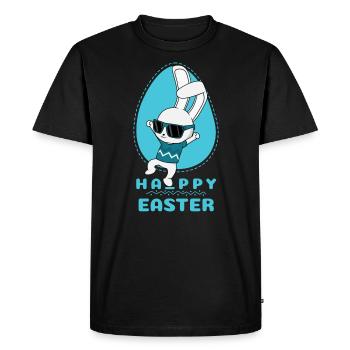 Happy Easter - Men's Premium Organic T-Shirt - black - Front - Nico (187cm)