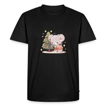 Sapin de Noël Koala Bear - T-shirt Premium bio Homme - noir - Devant - Nico (187cm)