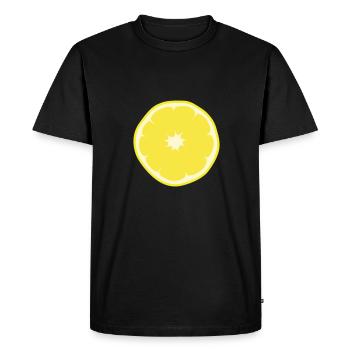 Lemon - Men's Premium Organic T-Shirt - black - Front - Nico (187cm)