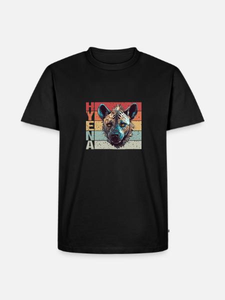 Evil Hyena Retro style - Men's Premium Organic T-Shirt - black