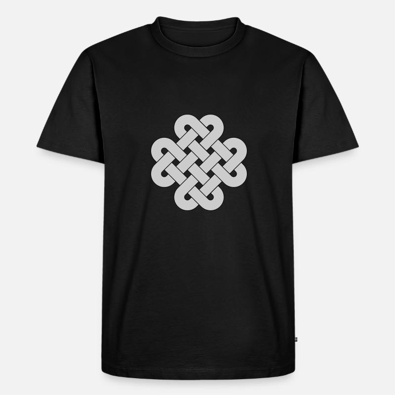 Knoten Ornament - Männer Premium Bio T-Shirt - Schwarz