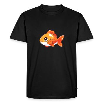 cute fish - Men's Premium Organic T-Shirt - black - Front - Nico (187cm)