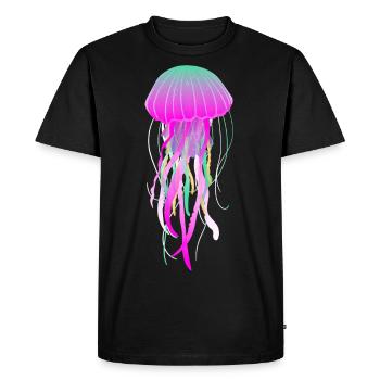 Jellyfish Diving Sea Fish Underwater Gift - Men's Premium Organic T-Shirt - black - Front - Nico (187cm)