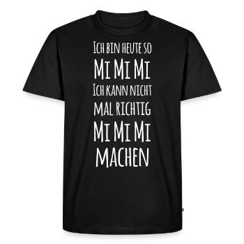 mimimi humour pleurnichant drôle disant - T-shirt Premium bio Homme - noir - Devant - Nico (187cm)