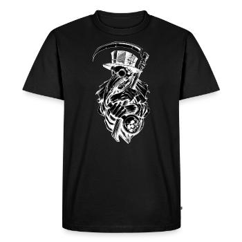 Arzt der Pest - Männer Premium Bio T-Shirt - Schwarz - Vorne - Nico (187cm)